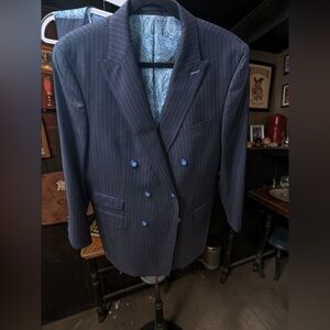 Bespoke Dark Pinstripe Double-Breasted 3 piece Suit